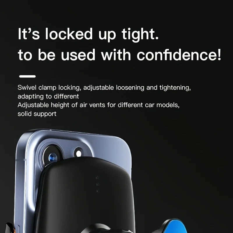 Ccem Ribbons™ Y10 Pro-Series – 15W Fast Wireless Car Charger & Auto-Clamping Phone Mount