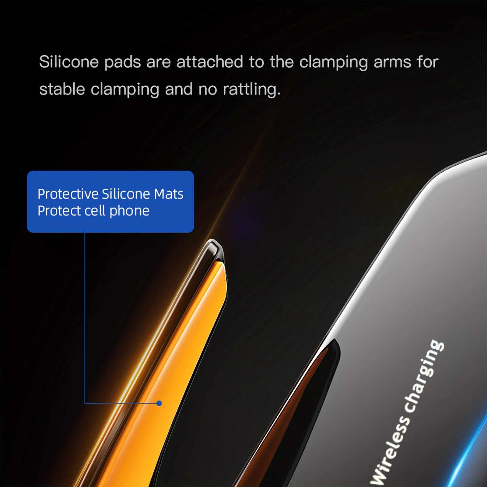 Ccem Ribbons™ Y10 Pro-Series – 15W Fast Wireless Car Charger & Auto-Clamping Phone Mount