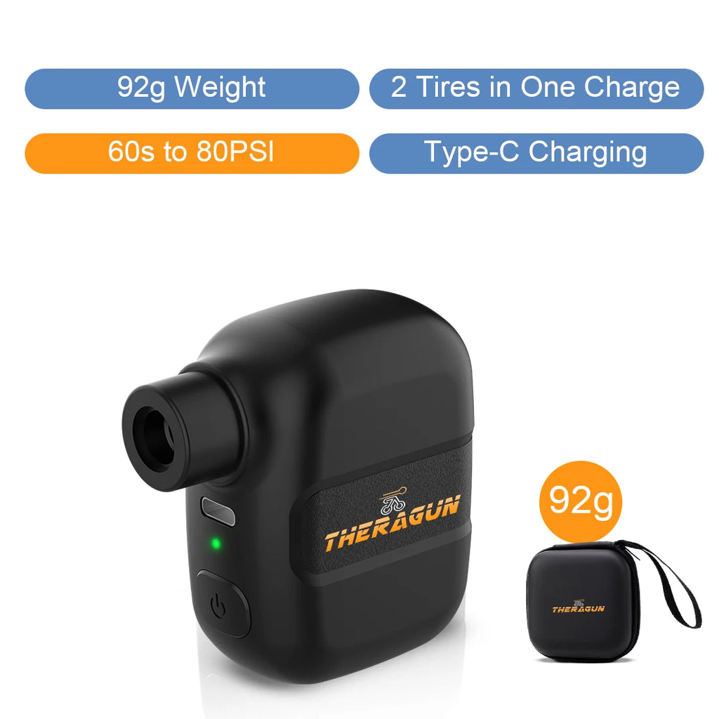 Portable Electric Bike Pump – 100PSI Rechargeable Inflator with Type-C, Compatible with Schrader & Presta Valves