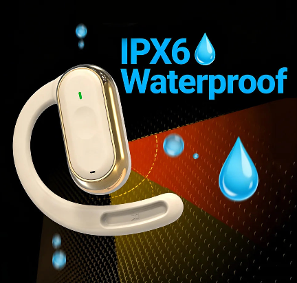 Ccem Ribbons Apex-1: Open-Ear Bluetooth 5.4 Sport Earbuds (IPX6 Waterproof)