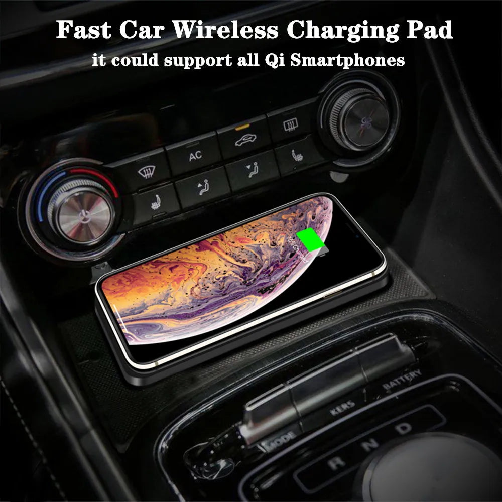 Ccem Ribbons™ 15W Wireless Car Charger Pad – Fast Charge Stand for iPhone 16/15/14 & Samsung S24/S23