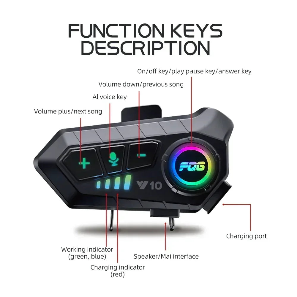 Ccem Ribbons™ | Y10 Ultra-Clear Wireless Helmet Audio System